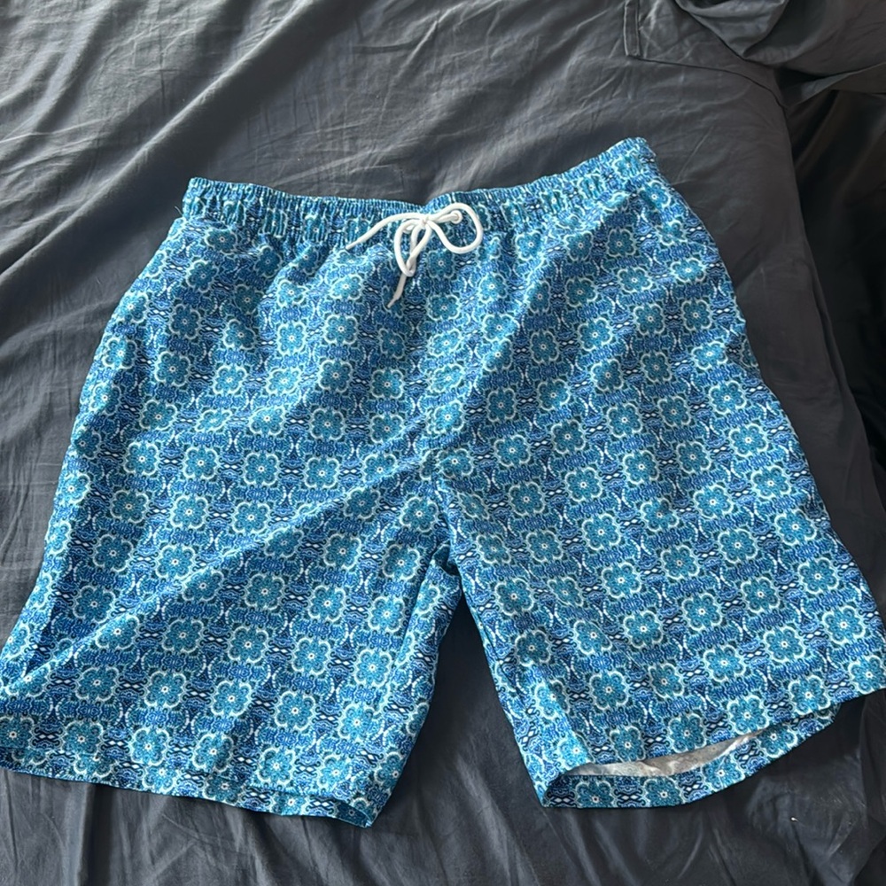 Nicole Miller blue paisley bathing suit size XL new with tags